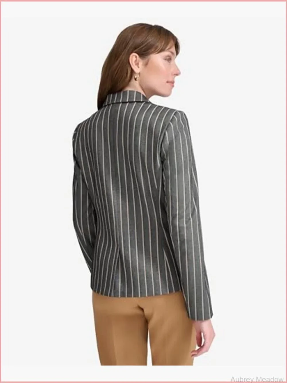 Single Button Notch Collar Blazer Jacket Work Suit Office